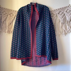 Neve Pattern Merino Wool Cardigan Sweater